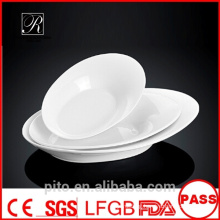 P&T porcelain factory oval plates, porcelain plates, white deep plates